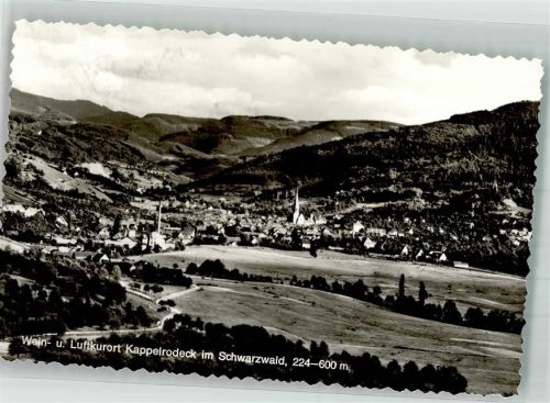 Kappelrodeck Panorama des Ortes mit Kirche St. Nikolaus