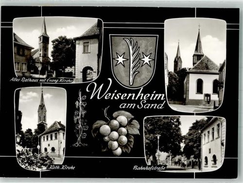 Weisenheim Ev. Kirche Rathaus Kath. Kirche Wein Bahnhofstrasse