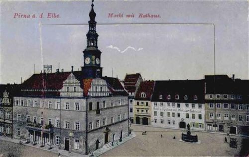 Pirna Pirna (o-8300) Leporello Markt, Rathaus, Hotel und Restaurant Weisser Schwan II