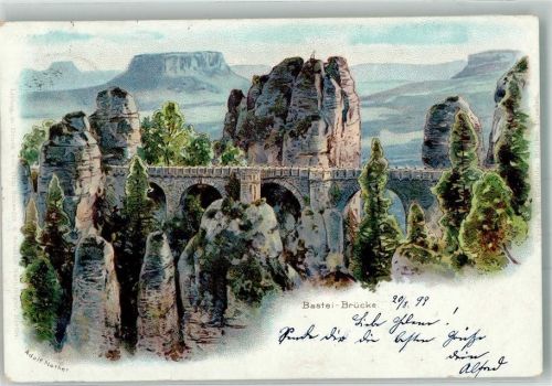 Bastei 1899 Sächsische Schweiz