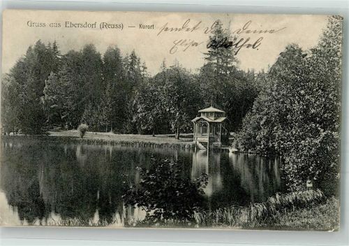 Ebersdorf 1905 Teichhäuschen im Fürstlichen Park Fotograf Herrmann