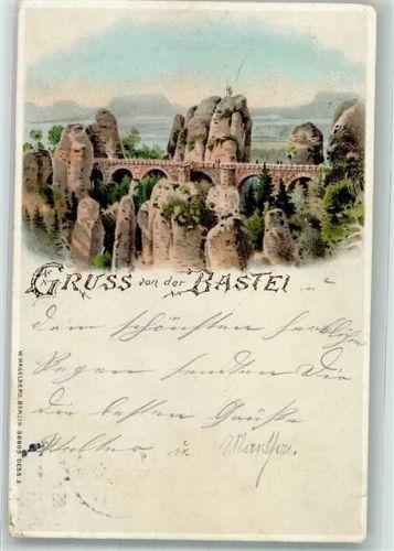 Bastei 1898 Säschische Schweiz