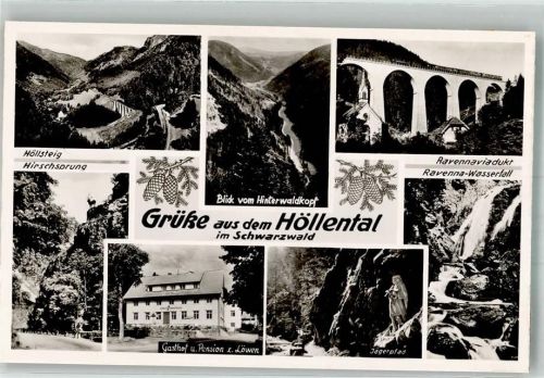 Breitnau Gasthaus Pension zum Löwen Höllsteig Hirschsprung Jägerpfad Ravennaviadukt und Wasserfall