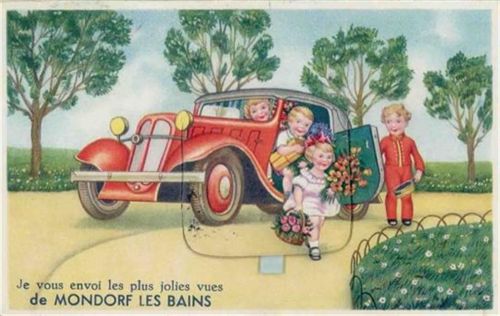 Mondorf-les-Bains Mondorf (Luxemburg) Leporello, Auto, Kinder I-II (Marke entfernt)