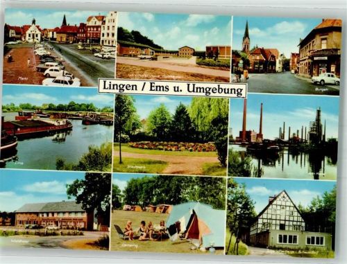Lingen Markt Emshafen Waldhotel Campingplatz Stadtpark Burgstraße Am Kanal Jugendherberge Schapsdorf Verlag Lagerbauer & Co.