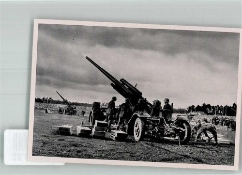 Nürnberg 1935 Sammelbild Flugabwehrgeschütze in Stellung am Tag der Wehrmacht Sammelwerk Nr. 15 Adolf Hitler Nr. 137 Gruppe 67