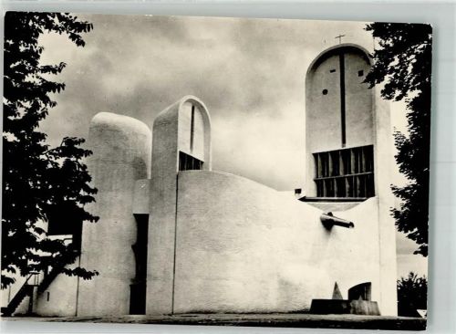 Ronchamp Kapelle de Notre-Dame du Haut von Architekt Le Corbusier Fotograf Lucien Herve