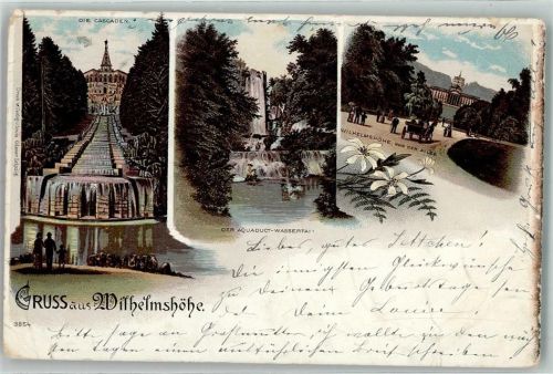 Wilhelmshöhe 1897 Cascaden Aquaduct-Wasserfall