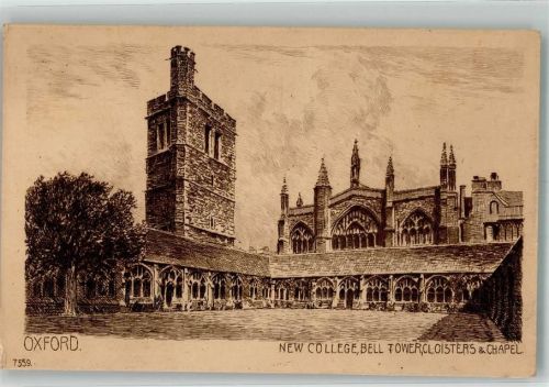 Oxford New College Tower Cloisters Chapel