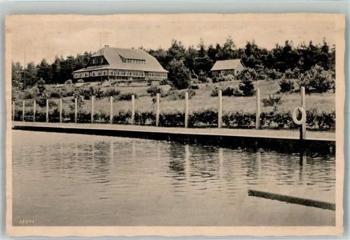 Baruth 1937 Kreisjugendherberge Hermann Göring mit Schwimmbad