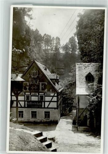 Hohnstein Rathewalder Mühle i. Amselgrund Ort handschriftlich Foto Original aus Archiv eines Ansichtskartenverlages