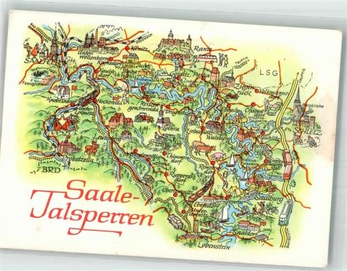 Saalburg Saale-Talsperren Landkarte