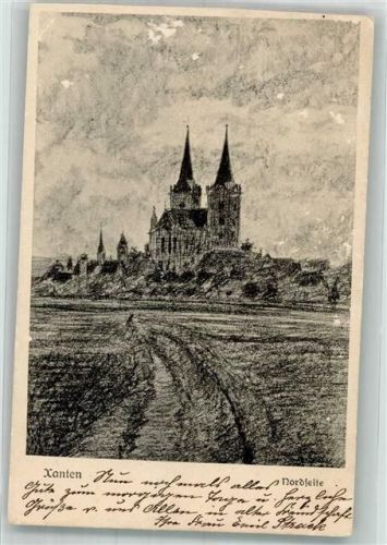 Xanten 1924 Kirche Radierung