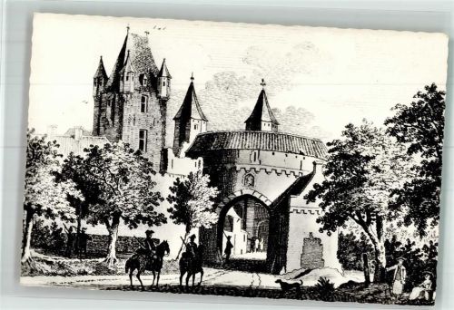 Emmerich sign. de Beijer Kupferstich Das Löwentor von 1740