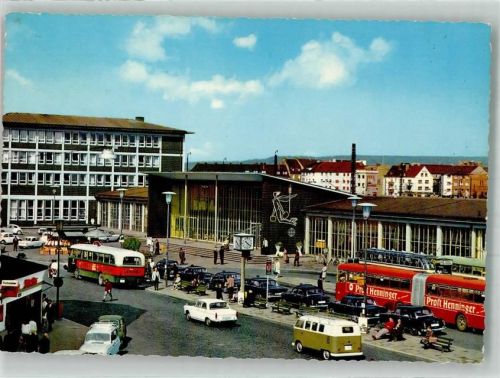 Aschaffenburg Hauptbahnhof Omnibus VW T2 Oldtimer Taxi