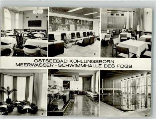 Kühlungsborn Meerwasserschwimmbad des FDGB Fotograf Darr VEB Bild und Heimat