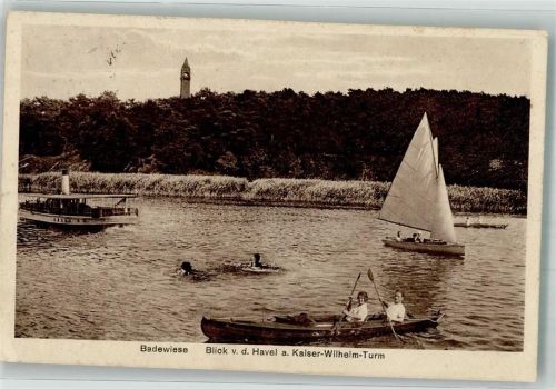 Grunewald Aussichtsturm Kaiser Wilhelm -Turm Badewiese Ruderboot