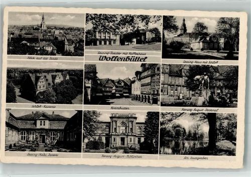 Wolfenbüttel Schloss- Kaserne Denkmal Herzog August Cafe- Haus