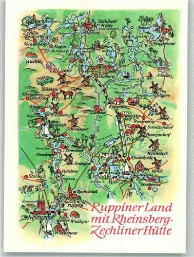 Rheinsberg Landkarte Ruppiner Land