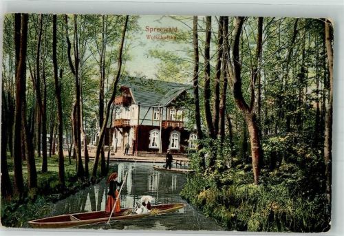 Lübbenau 1909 Wotschofska Spreewald Spreewaldkähne Volkstracht