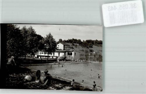 Schönberg Freibad Ort handschriftlich Foto Original aus Archiv eines Ansichtskartenverlages