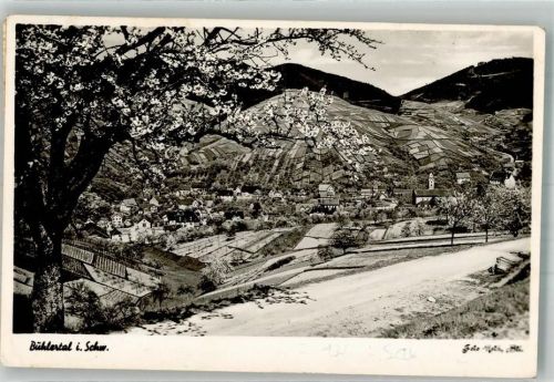 Bühlertal Panorama des Ortes mit St. Michael Kirche Fotograf Roth Notopfermarke
