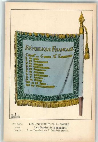 sign.Louis Rene Französische Republik Bonapartes Führer Serie 107 Informationskarte