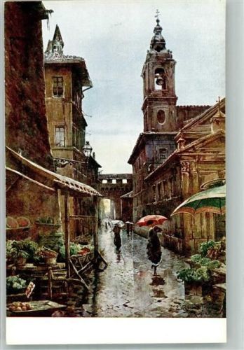 Borgo sign. Roesler,F. Marktszene Via del Campanile