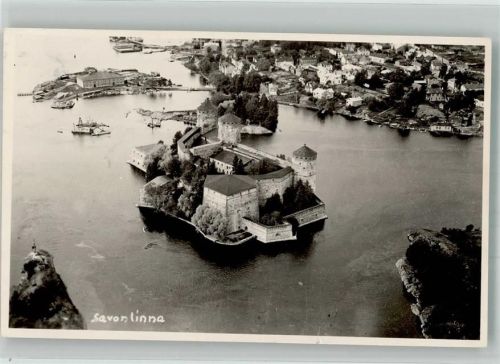 Savonlinna 1952 Burg Fliegeraufnahme