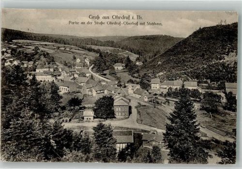 Ohrdruf 1914 Feldpost WK I Kgl.Preuss. Landsturm Inf.Battl. Partie an der Straße Ohrdruf-Oberhof
