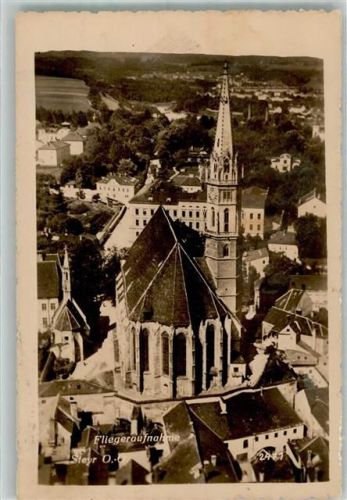 Steyr 1936 Fliegeraufnahme Kirche