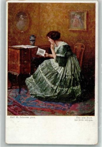 sign. Schuster Karl M. Das alte Buch Frau Moderne Kunst K 503-3