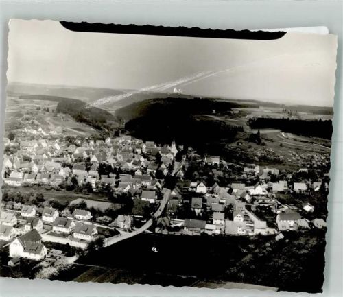 Dornhan Fliegeraufnahme des Ortes mit Ev. Kirche Foto Original aus Archiv eines Ansichtskartenverlages Ort handschriftlich