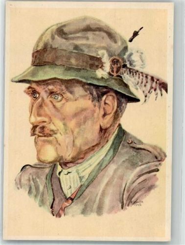 Hirt 1942 sign. Engler, Gabriel Kärntener Jäger aus Hirt P 1 R 40 Nr. 1