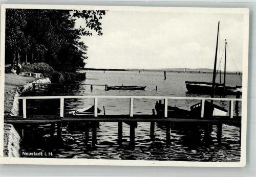 Neustadt 1935 Anlegestelle am Neustädter Binnenwasser