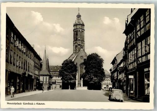 Einbeck 1955 Kirche Auto Marktplatz