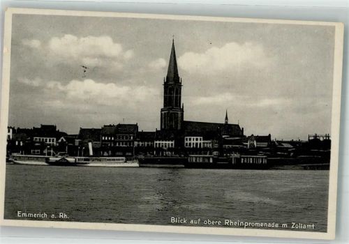 Emmerich 1935 Rheinpartie Zollamt Kirche