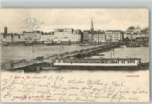 Köln Deutz 105 1898 Schiffbrücke