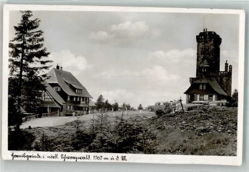 Sasbach Auto Aussichtsturm Gasthaus Hornigsrunde Foto Original aus Archiv eines Ansichtskartenverlages