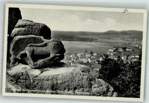Schöna 1936 Löwenwache Sächsische Schweiz