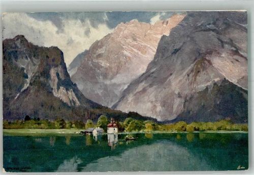 St. Bartholomä 1913 Wallfahrtskirche am Königsee Hüttenstempel