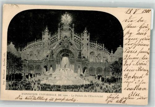 Paris 1900 Weltausstellung Palast der Elektrizität