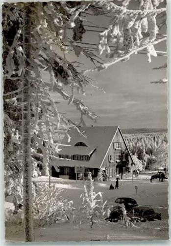 Torfhaus Winter Gasthaus Foto Original aus Archiv eines Ansichtskartenverlages
