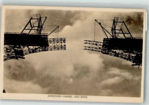 Echelsbach Bau der Ammerhochbrücke Rückseite Chronik Informationskarte