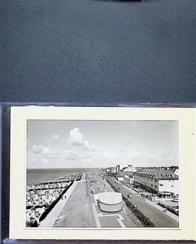 Duhnen Foto montiert auf Karton Promenade am Musikpavillon Passepartout Fotograf Otto Schulze