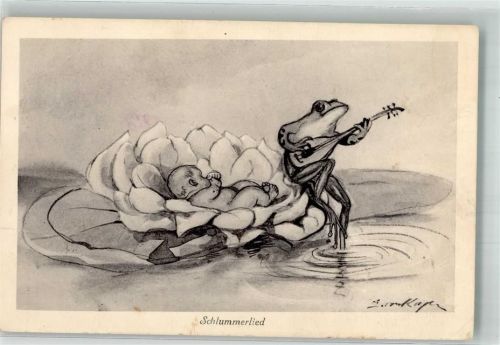 sign. Kager Erica v. Schlummerlied Baby Seerose Verlag J. Henke Nr. 268