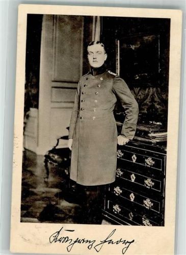 1914 Kronprinz Georg in Uniform Roter-Kreuz-Tag Feldpost WK I Leipzig