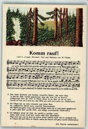 Komm rauf Text u. Melodie v. W. Ficker