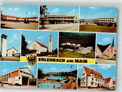Erlenbach Schule Gymnasium Martin-Luther Kirche Krankenhaus Kirche St. Peter und Paul Rathaus