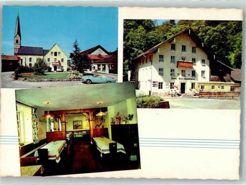 Bergen Gasthaus Eisenhammer Kirche Auto Cabrio